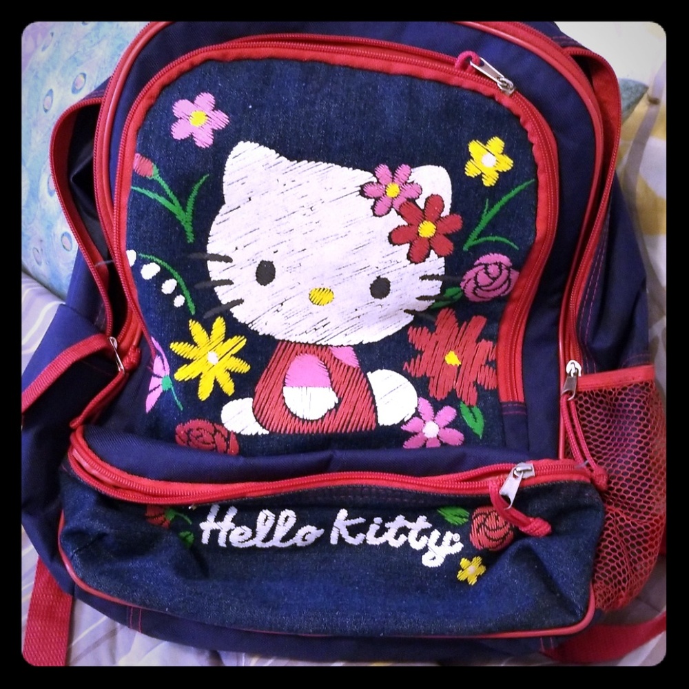 Hello Kitty Embroidered Backpack